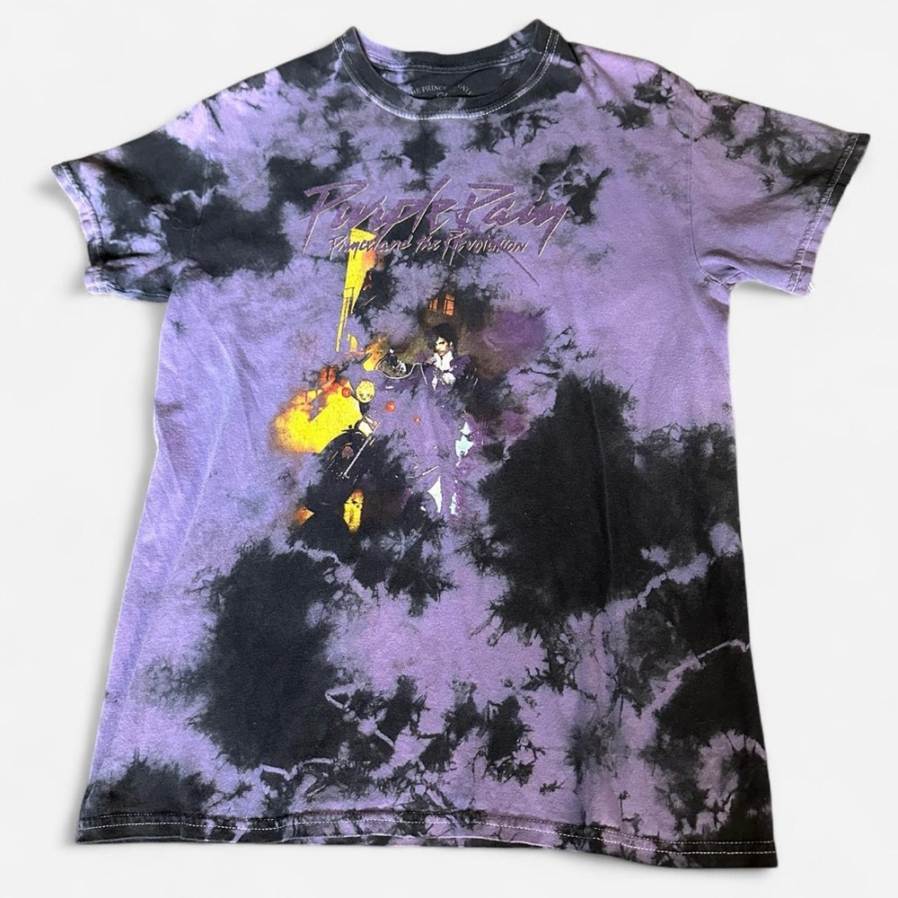 Prince Purple and Black Tie-Dye Short Sleeve Tee